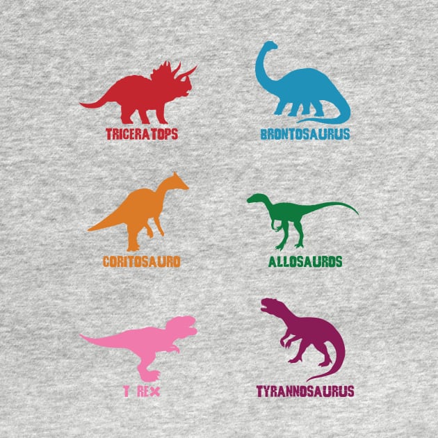 Types Of Dinosaurs by RockyDesigns